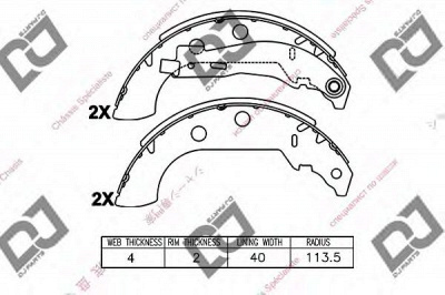 DJ PARTS bs1427 -  Комплект тормозных колодок